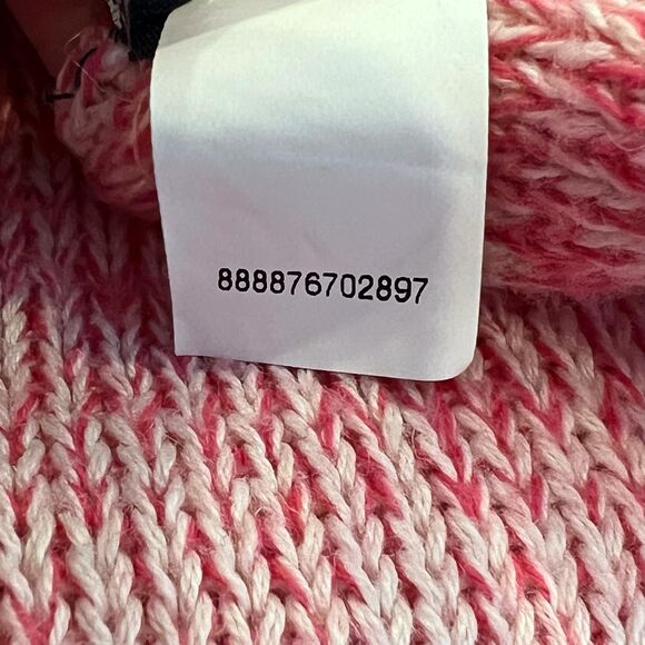 Chaps Women's Heathered Pink Pullover Sweater w/ Pockets - Picture 3 of 9